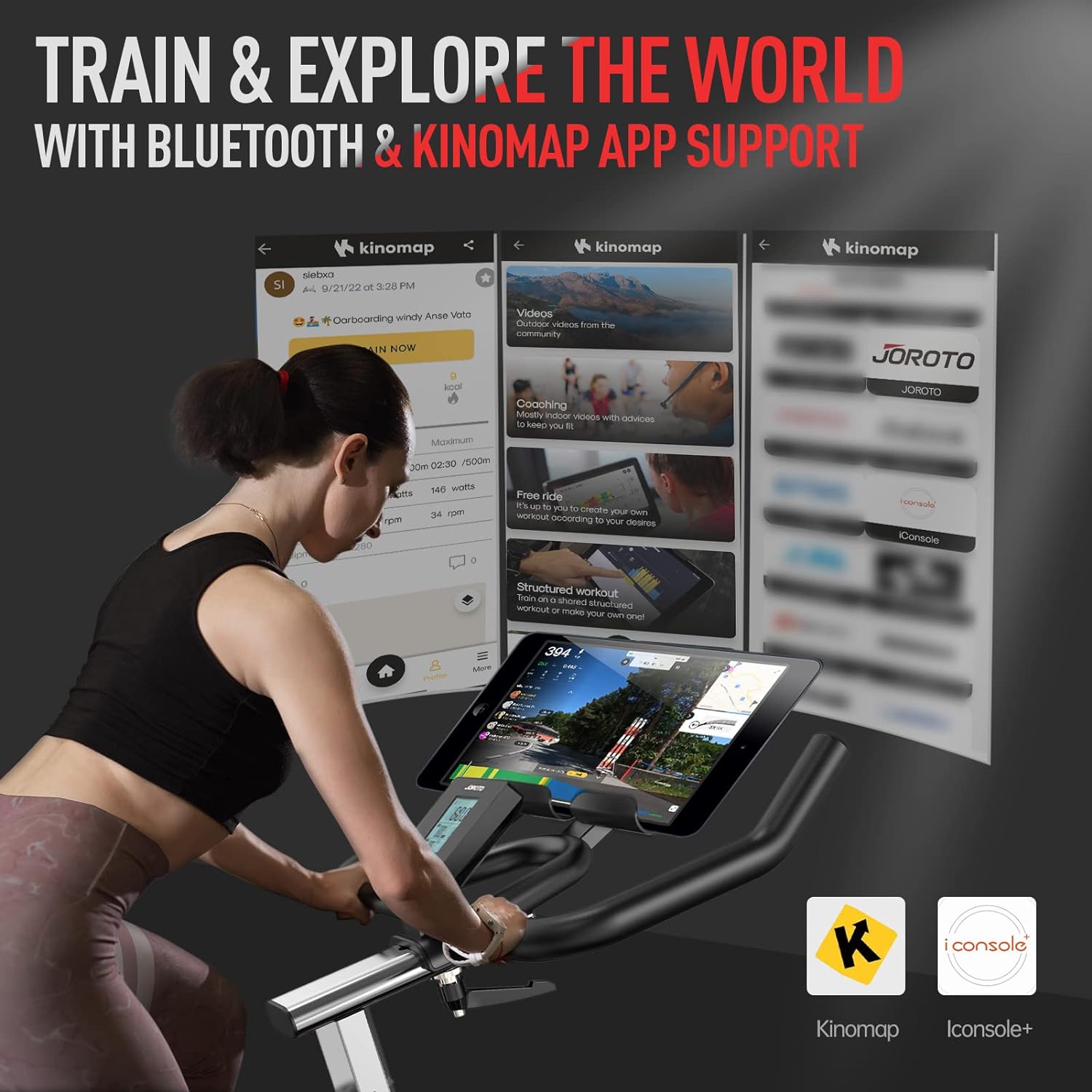 JOROTO X2 Exercise Bike for Home Use | X2PRO Bluetooth Magnetic Belt Drive Indoor Cycling Bike with 16KG Flywheel