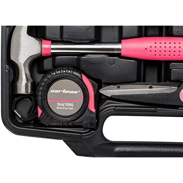 CARTMAN Orange 39-Piece Tool Set - General Household Hand Tool Kit with Plastic Toolbox Storage Case Orange 39pcs